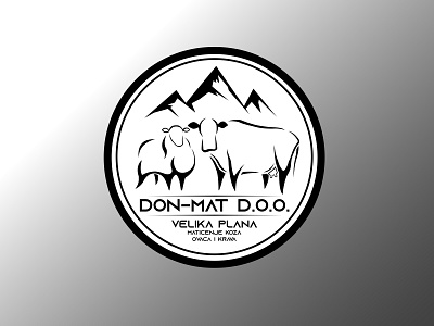 Don-Mat adobe illustrator black white cow design graphicdesign illustration logo logos logotype milk mountain sheep ui ux vector