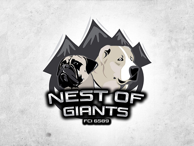 Nest Of Giants adobe illustrator art asian shepherd bullmastiff design designer digitalart dog dog logo giants graphicdesign graphicdesigner illustration kennel logo mountain nest ui ux vector