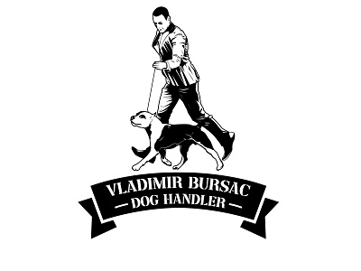Vladimir Bursac - Dog Handler adobe illustrator art branding design designer dog graphic graphicdesign handler illustration logo logodesign staffordshire terrier ui ux vector