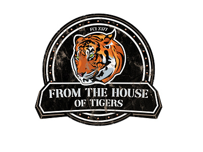 From The House Of Tigers adobe illustrator art artist branding design designer graphicdesign house illustration kennel logo old retro tiger ui ux vector