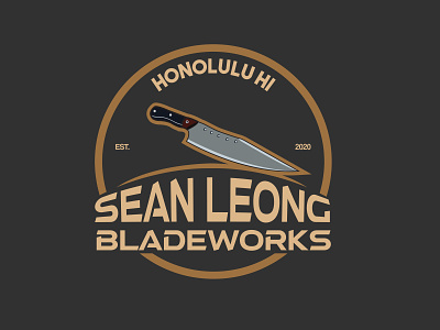 Sean Leong Bladeworks 2d adobe illustrator art blade brand branding brown design designer graphic graphicdesign hawaii honolulu illustration job knife logo ui ux vector
