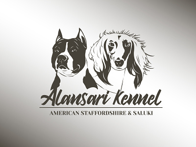 Alansari Kennel adobe illustrator american stafford art branding design dog graphic design graphicdesign illustration kennel logo saluki ui ux vector
