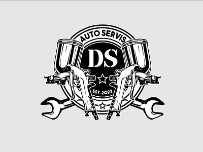 Auto Servis DS adobe illustrator art auto branding car design graphic design graphicdesign illustration logo logo design service ui ux vector