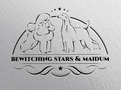 Bewitching Stars & Maidum adobe illustrator afghanistan hound art branding design dog drawing graphicdesign illustration kennel logo poodle ui ux vector