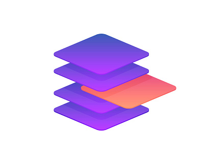 Multilayer Platform colors gradient gradients illustration isometric layer platform