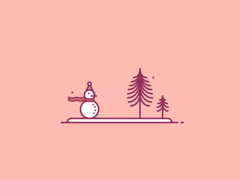 Christmas Card chris christmas design loop motion pinetree snow snowman tree winter