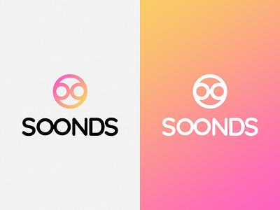 Logo Soonds app branding digital gradient logo logotype music