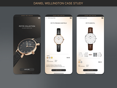 Daniel Wellington ● Petite Collection Case Study app case study design figma interface redesign watch