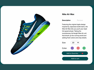 Customize product - Daily UI 033 adobe xd customize product daily 100 challenge dailyui design nike air max product design tennis shoes