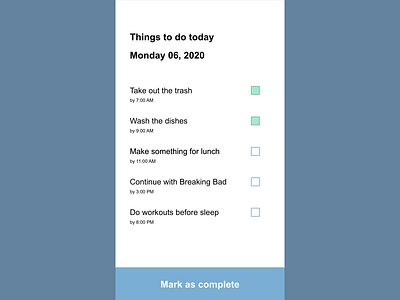 ToDo list - Daily UI 042 042 adobe xd completion daily 100 challenge dailyui design list to do list