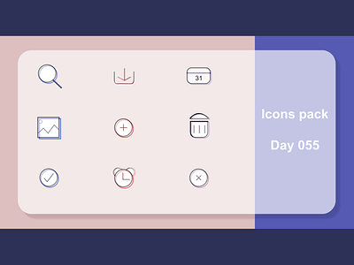 Icons pack - Daily UI 055