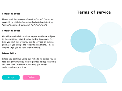 Terms of service - Daily UI 089