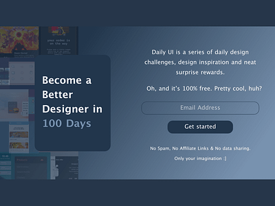 Redesign Daily UI Landing Page - Daily UI 100 100 100 days 100 days of ui adobe xd daily 100 challenge dailyui design designer mash up ui