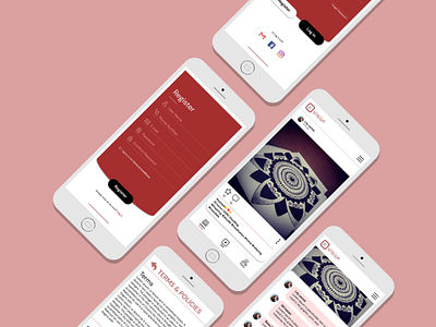 Vision Social media Application for Artist android design figma mobile app mobile design mobile ui uiuxdesign