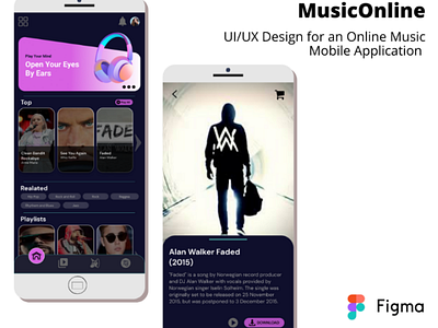 MusicOnline Mobile Version design figma mobile music uiuxdesign