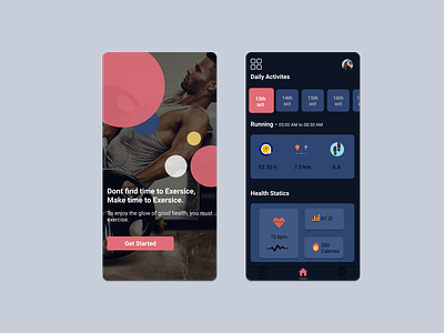 Fitness Application android design figma mobile app mobile app design mobile design mobile ui ui uiuxdesign ux ui