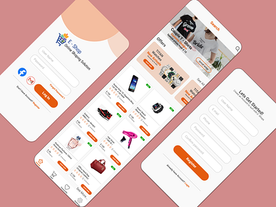 Online Shopping Application android design figma mobile app mobile app design mobile design mobile ui ui uiuxdesign ux ui