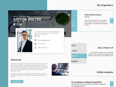 Portfolio website design