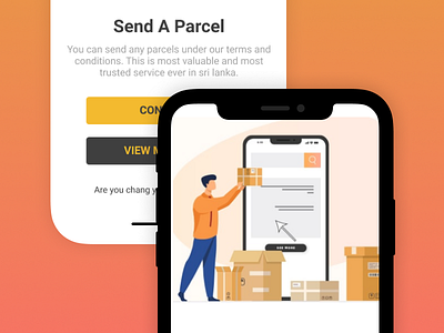 Parcel delivery application android design figma illustration logo mobile app mobile app design mobile ui ui uiuxdesign
