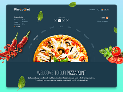 Pizza Point banner branding challenge creative creativity design graphics logo pizza pizza logo ui