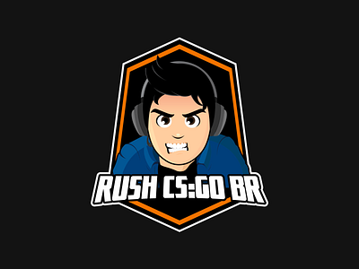 LOGO - Rush CS:GO Br counterstrike design dev game graphic design icon logo vector
