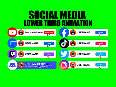 Social Media Lower Third Animations