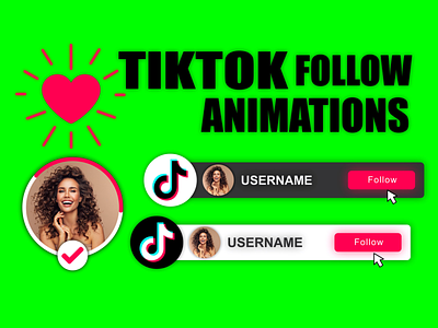 TikTok Follow Animation animation facebook instagram lower third social media tiktok twitch twitter
