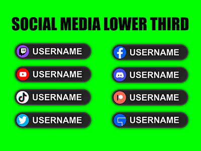 social media lower third animation animation facebook instagram lower third social media twitch twitter