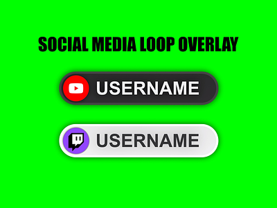 social media loop overlay animation animation design facebook instagram lower third social media twitch twitter