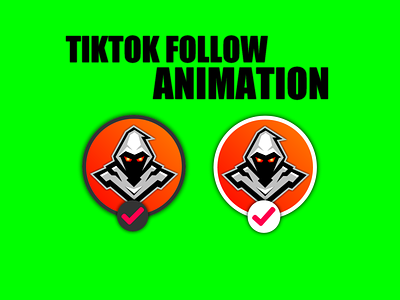 TikTok Follow Button Animation animation facebook instagram lower third social media tiktok twitch twitter