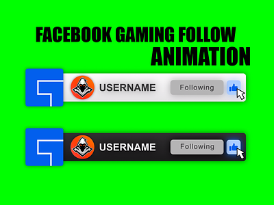facebook gaming follow animation animation facebook instagram lower third social media twitch twitter