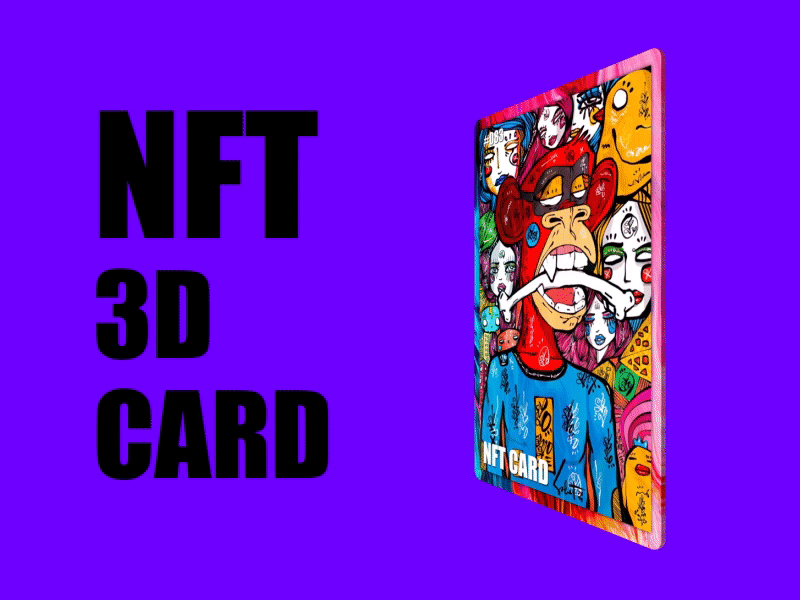 3D Animated card for your NFT 3d 3d card nft
