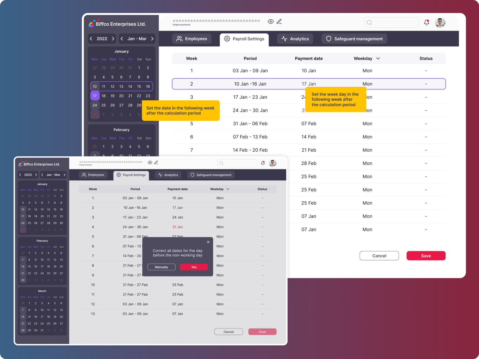 Payroll system by Katja Veretennikova on Dribbble