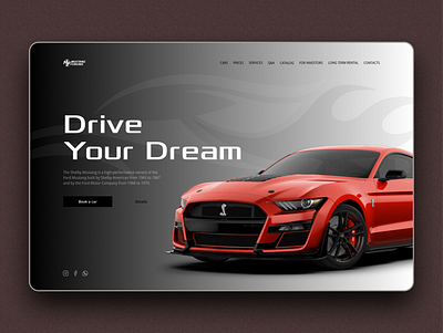 Just someone's dream 😎 branding car rent design dream ford inspiration lending mustang ui ux web
