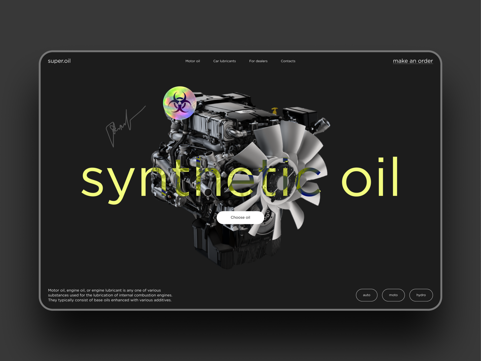 Motor oil by Katja Veretennikova on Dribbble