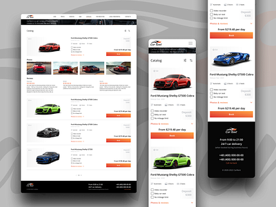 Car rental adaptive website