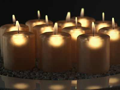 Candles 3d 3dsmax candles design interior mentalray