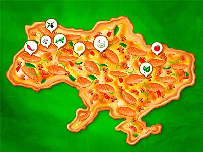 Pizza Map of Ukraine pizza ukraine