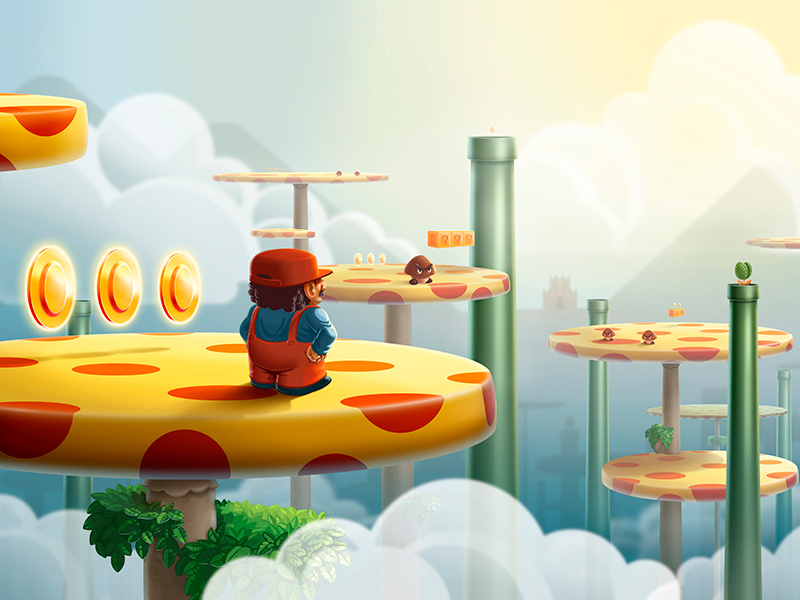 Mario Adventures funart game art adventures photoshop illustration 2d mario