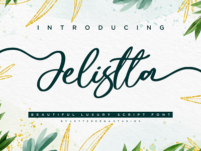 Jelistta - Beautiful Luxury Script Font branding design font font design fonts icon illustration lettering logo script font