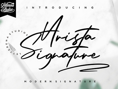 Arista Signature - Modern Signature Font branding design font font design fonts icon illustration lettering logo script font