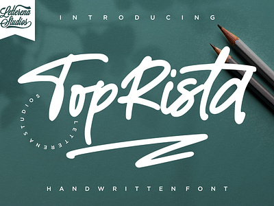 TopRista - Unique Handwritten Signature Font branding design font font design fonts icon illustration lettering logo script font