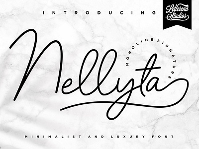 Nellyta - Minimalist and Monoline Font branding design font font design fonts icon illustration lettering logo script font