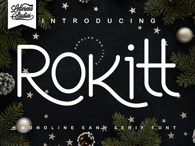 Rokitt - Monoline Sans Serif Font