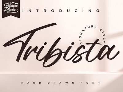 Tribista - Hand Draw Signature Font branding design font font design fonts icon illustration lettering logo script font typography