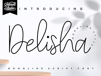 Delisha - Minimalist Monoline Script Font