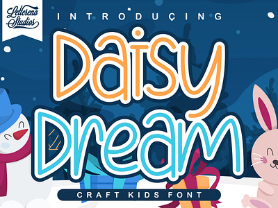 Daisy Dream - Crafting Kids Font branding design font font design fonts icon illustration lettering logo script font typography