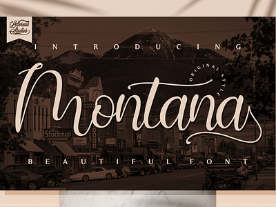 Montana - Beautiful Font branding design font font design fonts icon illustration lettering logo script font typography