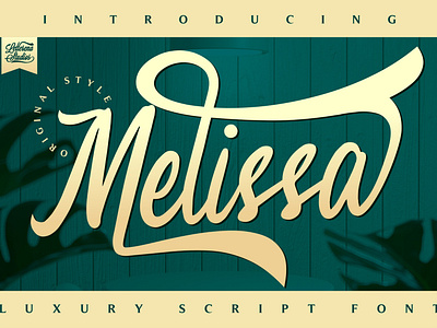 Melissa - Beautiful Luxury Font branding design font font design fonts icon illustration lettering logo script font typography