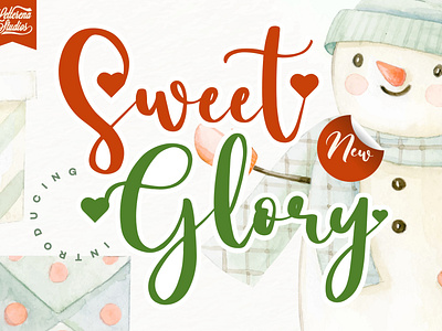 Sweet Glory - Beautiful Script Font branding design font font design fonts icon illustration lettering logo script font vector